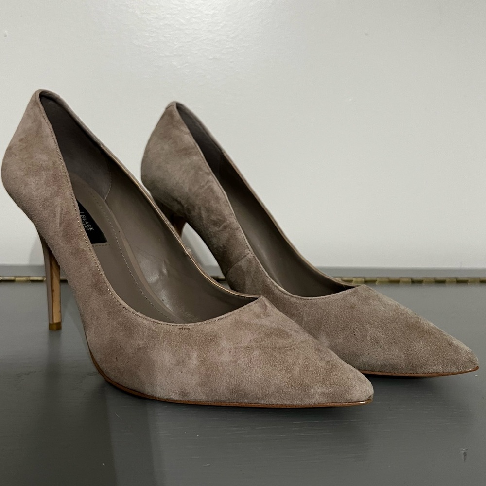 Taupe Suede Pumps